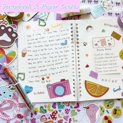 DIY Journal Set for Girls, Art and Crafts Gift for Kids Age 8-12, Scrapbook for Teen Tween Girls Birthday Presents, Stickers Toys Kids Christmas Gifts, Girls Toys Diary Supplies 4 DIY Journal Set for Girls, Art and Crafts Gift for Kids Age 8-12, Scrapbook for Teen Tween Girls Birthday Presents, Stickers Toys Kids Christmas Gifts, Girls Toys Diary Supplies - Image 4