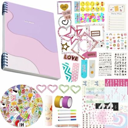 DIY Journal Set for Girls, Art and Crafts Gift for Kids Age 8-12, Scrapbook for Teen Tween Girls Birthday Presents, Stickers Toys Kids Christmas Gifts, Girls Toys Diary Supplies 2 DIY Journal Set for Girls, Art and Crafts Gift for Kids Age 8-12, Scrapbook for Teen Tween Girls Birthday Presents, Stickers Toys Kids Christmas Gifts, Girls Toys Diary Supplies - Image 2