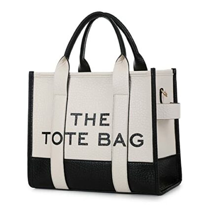 DKIIL NOIYB PU Leather Tote Bag for Women, Large Capacity Women's Leather Totes Bag with Thin Adjustable Strap Double Color Top-handle Bag Crossbody Tote Bags Purse 33cm 2 DKIIL NOIYB PU Leather Tote Bag for Women, Large Capacity Women's Leather Totes Bag with Thin Adjustable Strap Double Color Top-handle Bag Crossbody Tote Bags Purse 33cm - Image 2