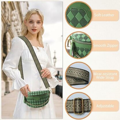 DUGEHO Cross Body Bag,Crossbody Bags Mobile Phone Wallet Bags with Large Capacity and Adjustable shoulder strap for Women girl（Beige） - Image 4