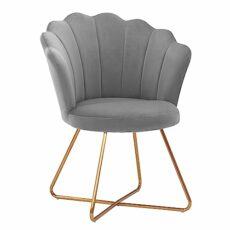 DUHOME Armchair Tub Chair Velvet Upholstered Chair Retro Design with golden Metal Legs 8057C
