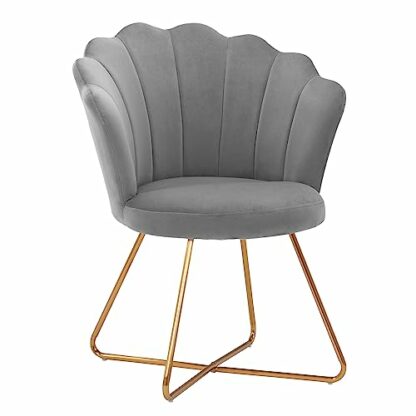 DUHOME Armchair Tub Chair Velvet Upholstered Chair Retro Design with golden Metal Legs 8057C - Image 2