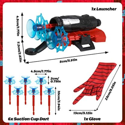 Dacitiery Spider Web Shooter for Kids, Spider Launcher Wrist Toy Set for Boys (1 Launcher and 6 Bullets and 1 Gloves) 3 Dacitiery Spider Web Shooter for Kids, Spider Launcher Wrist Toy Set for Boys (1 Launcher and 6 Bullets and 1 Gloves) - Image 3