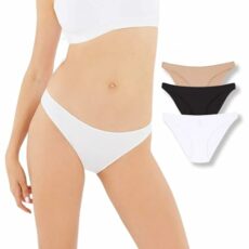 Dagi Cotton Underwear for Women, Seamless Breathable Panties for Ladies, Low Rise Elastic Panty, Comfortable, Pack of 3, S-2XL