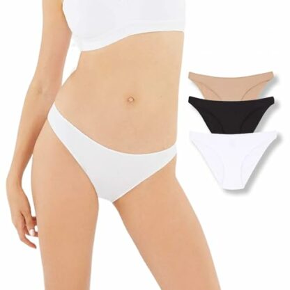 Dagi Cotton Underwear for Women, Seamless Breathable Panties for Ladies, Low Rise Elastic Panty, Comfortable, Pack of 3, S-2XL 2 Dagi Cotton Underwear for Women, Seamless Breathable Panties for Ladies, Low Rise Elastic Panty, Comfortable, Pack of 3, S-2XL - Image 2