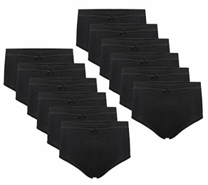 Daisy Dreamer 12 Pack Ladies Briefs Maxi, 100% Cotton Full Comfort Fit Underwear, Size 10-24 2 Daisy Dreamer 12 Pack Ladies Briefs Maxi, 100% Cotton Full Comfort Fit Underwear, Size 10-24 - Image 2