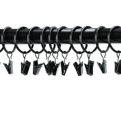Datttcc Metal Curtain Rings with Clips Decorative Drapery Rustproof Vintage Interior Diameter - Image 4