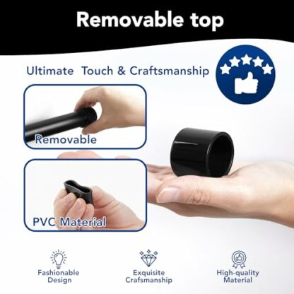 Deconovo Curtain Poles for Eyelet Curtains, Extendable Curtain Rod with Cap Finials - Image 2