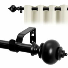 Deconovo Extendable Curtain Pole with Translucent Finials
