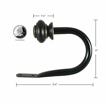 Decopolitan Urn Holdback Pair for Draperies, 1-Inch - Image 3