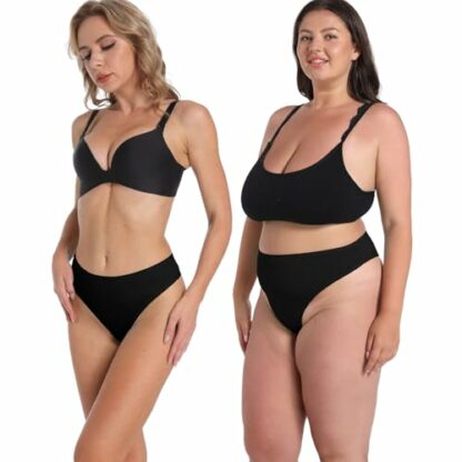 Deigecil High Waisted Cotton Thongs Underwear For Women Breathable Sport Athletics Panties High Rise Plus Size Multipack - Image 3