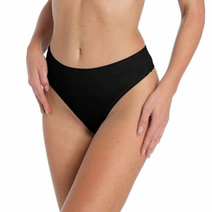 Deigecil High Waisted Cotton Thongs Underwear For Women Breathable Sport Athletics Panties High Rise Plus Size Multipack - Image 4