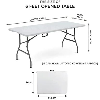 Denny International 1.8M 6ft Heavy Duty Folding Table for Catering Camping Table Trestle for BBQ Picnic Party - Image 4