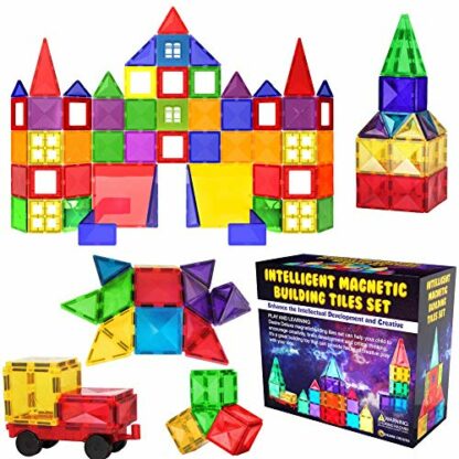 Desire Deluxe Magnetic Building Blocks Tiles STEM Toy Set 57PC – Kids Learning Educational Construction Toys for Boys Girls Present Age 3 4 5 6 7 Year Old - Gift - Image 2