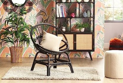 Desser Moon Wicker Chairs in Natural and Black - Image 3