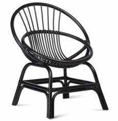 Desser Moon Wicker Chairs in Natural and Black