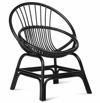 Desser Moon Wicker Chairs in Natural and Black - Image 2
