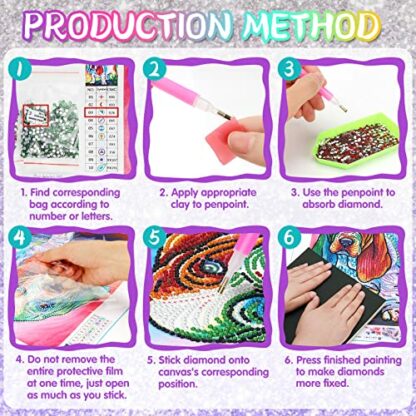 Dikence 40 x 40cm Diamond Art for Kids Teenage Girls Boys with Diamond Painting Special Tools - Best Crafts Gifts - Image 4