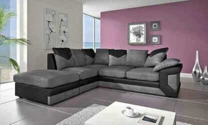 Dino Corner sofa Left Hand Facing Black/Grey - Image 3