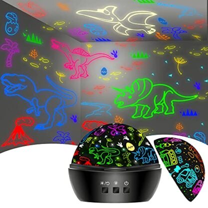 Dinosaur Toys for Boys & Unicorn Gifts for Girls Night Light Projector for Kids - Image 2