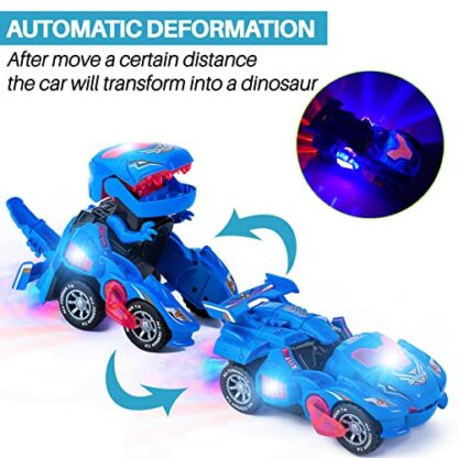 Dinosaur Transforming Car Electric Dinosaur Toys Automatic Transforming Dinosaur Car with Flashing Lights and Sound for 3-7 Years Old Boys Girls Educational Toy Birthday Xmas Gifts for Kids 4 Dinosaur Transforming Car Electric Dinosaur Toys Automatic Transforming Dinosaur Car with Flashing Lights and Sound for 3-7 Years Old Boys Girls Educational Toy Birthday Xmas Gifts for Kids - Image 4