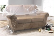 Direct Manufacturing Heavy Duty Sofa Furniture Protector | Water-resistant Plastic Storage Cover | Protect against Spills and Pets | Perfect for Storage and Moving | Made in the UK