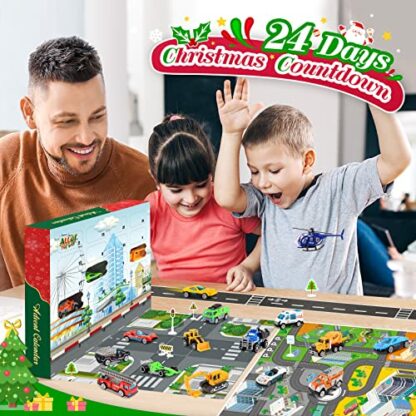 Diyfrety Adventskalender 2023 Kinder - Spielzeugauto aus Legierung für Kinder weihnachtskalender - Image 4