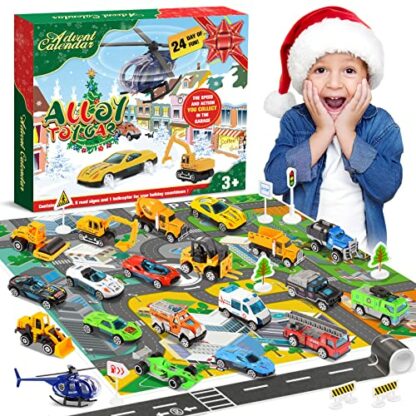 Diyfrety Adventskalender 2023 Kinder - Spielzeugauto aus Legierung für Kinder weihnachtskalender - Image 2