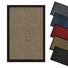 Domats - Dirt Trapper Door Mat for Indoor & Outdoor - Non Slip Mat with Rubber Backed - Washable Rug Mats for Floor & Carpet - Entrance Doormat for Home, Kitchen, Office & Garden (40 x 60 cm||Beige)