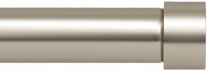 Drapery Decorative Window Curtain Rod - Ivilon End Cap Style Design - 1 inch Diameter. 28 to 48 Inch - Color Satin Nickel 2 Drapery Decorative Window Curtain Rod - Ivilon End Cap Style Design - 1 inch Diameter. 28 to 48 Inch - Color Satin Nickel - Image 2
