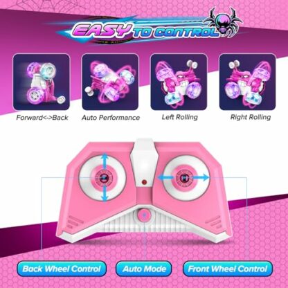 Dreamlandia 360°Flips Remote Control Car with LED Flash Light,4WD 2.4GHz RC Car Monster Truck Indoor & Outdoor Kids Toys Gifts 4 Dreamlandia 360°Flips Remote Control Car with LED Flash Light,4WD 2.4GHz RC Car Monster Truck Indoor & Outdoor Kids Toys Gifts - Image 4