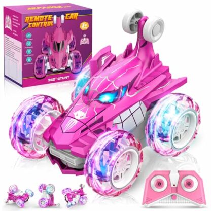 Dreamlandia 360°Flips Remote Control Car with LED Flash Light,4WD 2.4GHz RC Car Monster Truck Indoor & Outdoor Kids Toys Gifts 2 Dreamlandia 360°Flips Remote Control Car with LED Flash Light,4WD 2.4GHz RC Car Monster Truck Indoor & Outdoor Kids Toys Gifts - Image 2