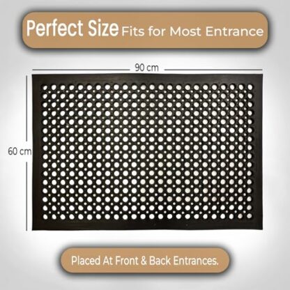 EDS Commercial Rubber Floor Mat Heavy Duty Large Outdoor Rubber Entrance Door Mat Anti Fatigue Non Slip Mats with Drainage Hole for Industrial Kitchen Restaurant Garage Garden 3 EDS Commercial Rubber Floor Mat Heavy Duty Large Outdoor Rubber Entrance Door Mat Anti Fatigue Non Slip Mats with Drainage Hole for Industrial Kitchen Restaurant Garage Garden - Image 3