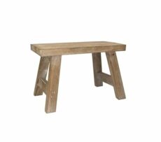 EMH Small Fir Wood Cottage Style Milking Stool/Bench 31x14.5x19.5cm