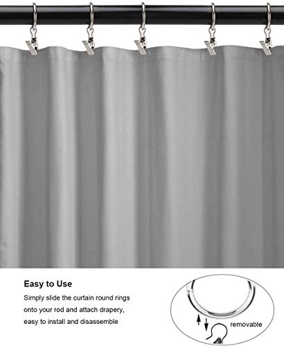 ENTHUR 15 Pcs Curtain Rings with Clips Decorative Drapery Rings Rustproof Vintage 1 Inch Interior Diameter Black - Image 3