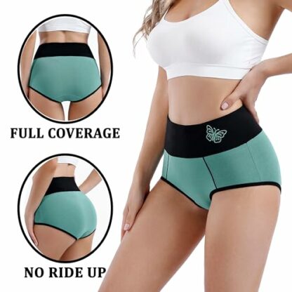 ETEMAAD TEXTILES High Waist Women Knickers Ladies Underwear Women’s Breathable Cotton Panties Postpartum Underpants Full Briefs Multipack - Image 4
