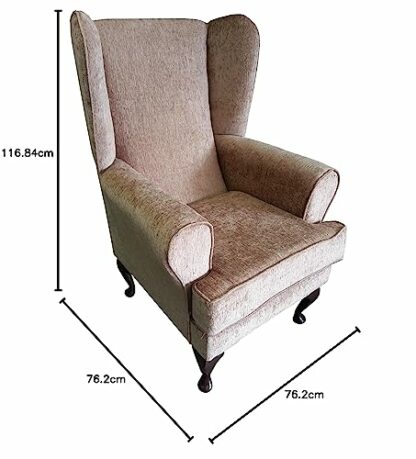 EURODIVANI high seat wing chair Beige colour 21" seat height - Image 3