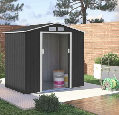 EVRE 6 x 4 FT Storage Outdoor Patio Garden Shed With Lockable Door Strong Structure Backyards Garden Patio 4 EVRE 6 x 4 FT Storage Outdoor Patio Garden Shed With Lockable Door Strong Structure Backyards Garden Patio - Image 4