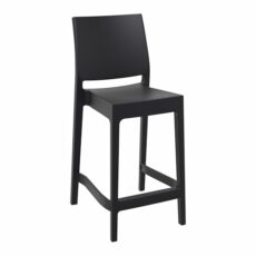 Eclipse Furniture Maya 65 Bar Stool - Contemporary Design, Plastic Seat, White, Grey, Black, Taupe, Green - Indoor/Outdoor Use
