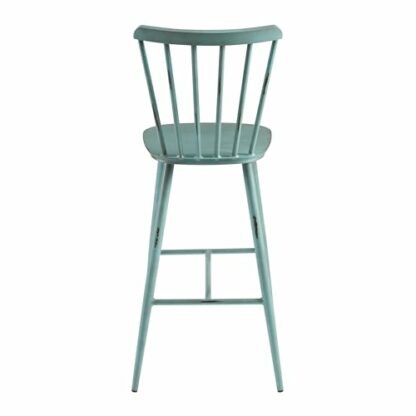 Eclipse Furniture Metola Bar Stool - Modern Square-shaped Seat in White, Dark Grey, Blue - Metal Finish - Stool Type - Image 3