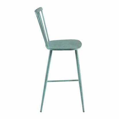 Eclipse Furniture Metola Bar Stool - Modern Square-shaped Seat in White, Dark Grey, Blue - Metal Finish - Stool Type - Image 4
