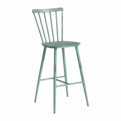 Eclipse Furniture Metola Bar Stool - Modern Square-shaped Seat in White, Dark Grey, Blue - Metal Finish - Stool Type - Image 2