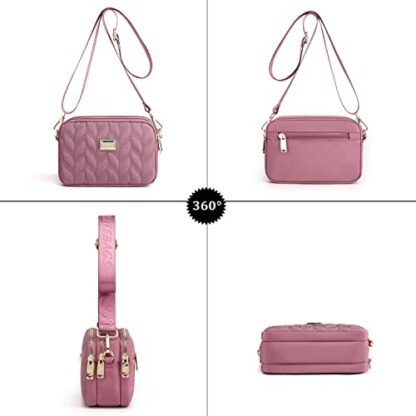 Ecohaso Ladies Small Cross Body Bag, Women Multi Pocket Shoulder Bag Waterproof Nylon Side Bag Handbag with Adjustable Strap for Holiday Travel 3 Ecohaso Ladies Small Cross Body Bag, Women Multi Pocket Shoulder Bag Waterproof Nylon Side Bag Handbag with Adjustable Strap for Holiday Travel - Image 3
