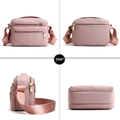 Ecohaso Women Cross Body Bags, Multi Pocket Shoulder Bag Waterproof Messenger Bag Side Bag Handbag with Adjustable Strap for Shopping Travel Holiday - Image 3
