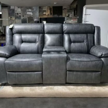 Electric Recliner 3+2 seater Sofa Set With Cupholders - USB Charging Ports - Elephant Grey - 3 and 2 seater - Leather Sofa (3+2 Seater) - Image 2