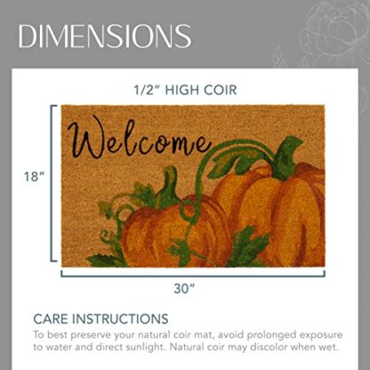 Elrene Home Fashions Farmhouse Living Coir Outdoor Doormat, Natural Entry Mat, Front Door Decor - Image 3