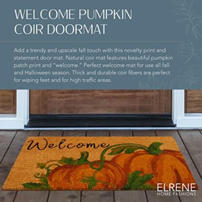 Elrene Home Fashions Farmhouse Living Coir Outdoor Doormat, Natural Entry Mat, Front Door Decor - Image 4
