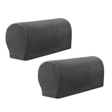 Errum Set of 2 Arm Rest Covers Sofa Stretch Armrest Chair Covers Waterproof Armchair Couch Anti-Slip Furniture Protector Slipcovers for Armchairs Sofa Couches Recliner