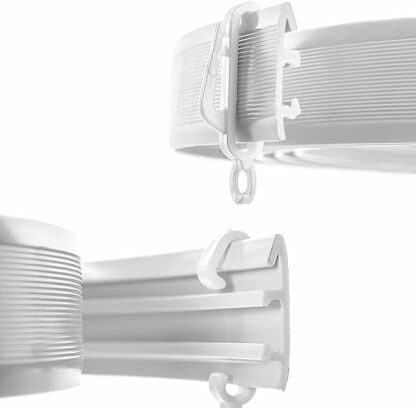 Evokk 5m BENDABLE CURTAIN TRACK FOR STRAIGHT & BAY WINDOW RAIL Top or Face Fix all Fixings - Image 3