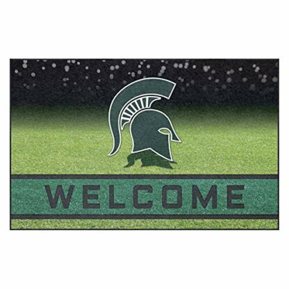 FANMATS 19970 Team Color Crumb Rubber Michigan State University Door Mat, 1 Pack, One Size - Image 3
